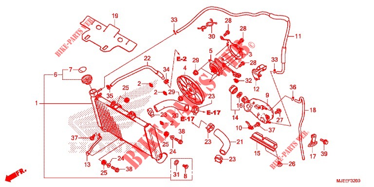 RADIATOR for Honda CB 650 F 2018