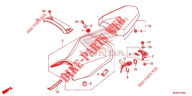 SINGLE SEAT (2) for Honda CBR 500 R 2018