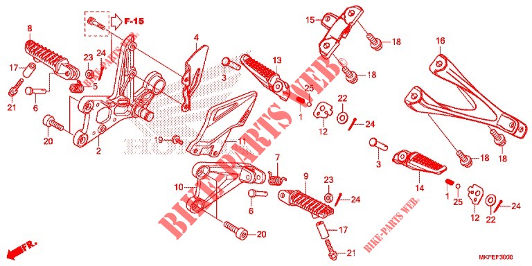FOOTREST for Honda CBR 1000 RR SP 2019