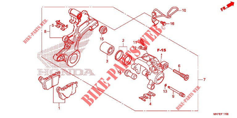 REAR BRAKE CALIPER for Honda CBR 1000 RR SP 2019