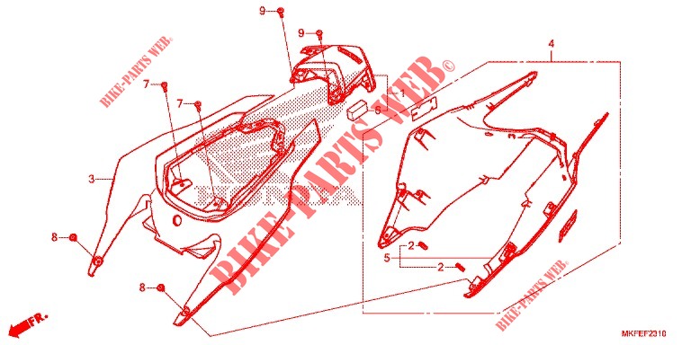 REAR COWL for Honda CBR 1000 RR SP 2019