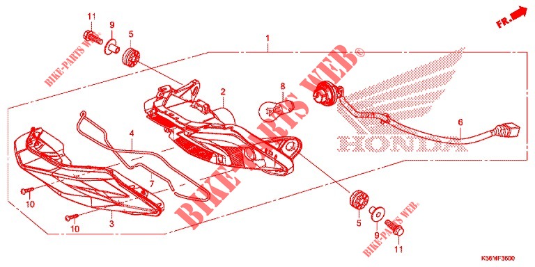 TAILLIGHT for Honda RS 150 R V3 2019