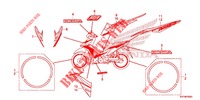 STICKERS (2) for Honda DASH 125, Rear brake disk 2020