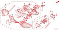 TAILLIGHT for Honda WAVE 110 ALPHA, front disk, moulded wheels 2020