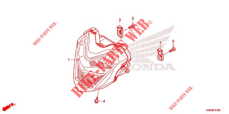 HEADLIGHT for Honda RS 150 R V4 2020