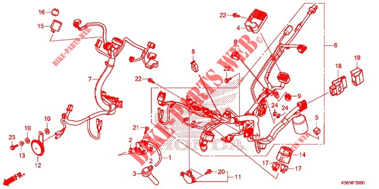 WIRE HARNESS for Honda RS 150 R V4 2020