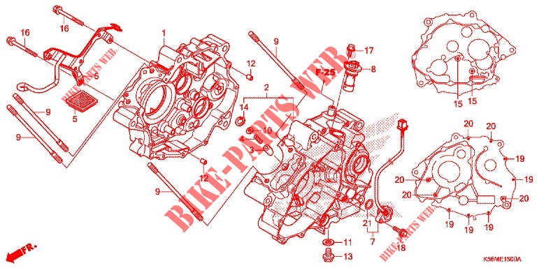 CRANKCASE for Honda RS 150 R V4 2020