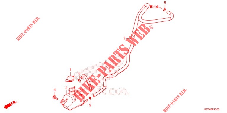 RESERVE TANK  for Honda ADV 150 ABS 2021