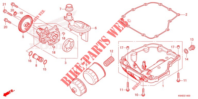 OIL PAN/OIL PUMP   for Honda CBR 250 RR SPECIAL 2023