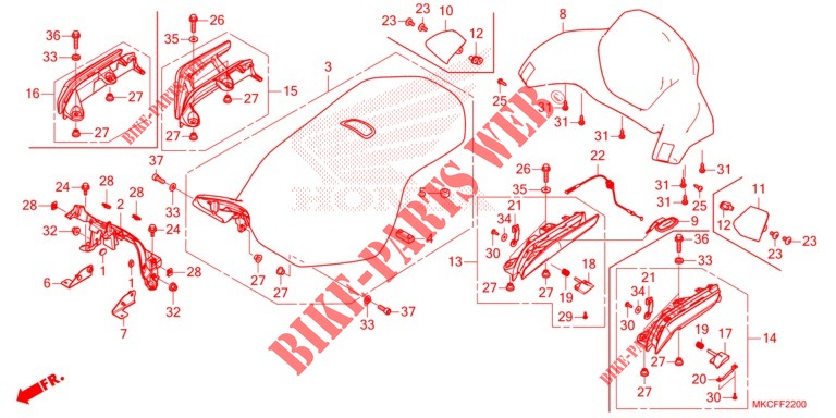 SEAT for Honda GL 1800 GOLD WING TOUR DCT 2022