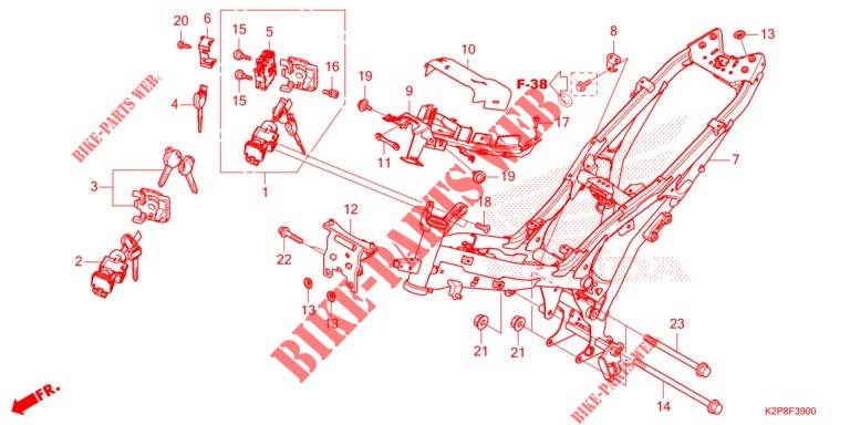 FRAME BODY for Honda RSX 150 2022