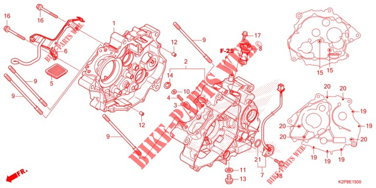 CRANKCASE for Honda RSX 150  REPSOL 2022