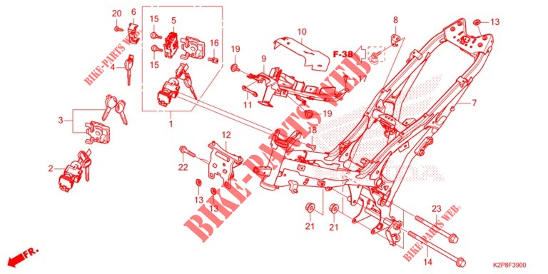 FRAME BODY for Honda RSX 150  REPSOL 2022