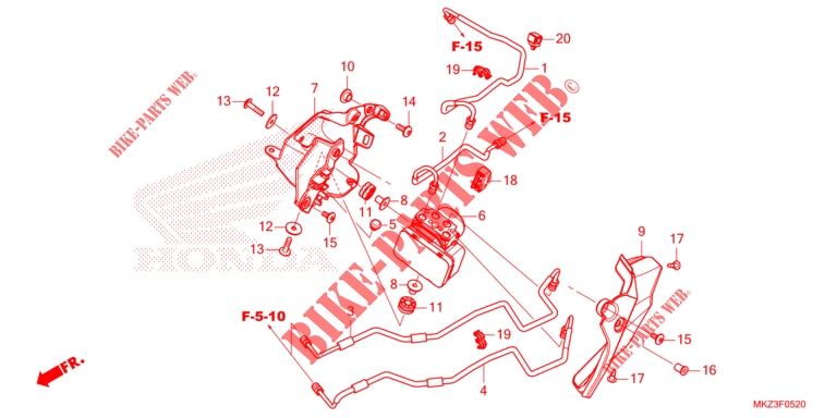 ABS MODULATOR   BRAKE HOSE for Honda CBR 600 RR 2021
