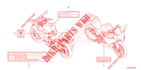     ETIQUETTE DE PRECAUTIONS for Honda CBR 150 R 2022