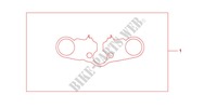 TRIPLE CLAMP PAD for Honda CBR 600 RR RED 2012