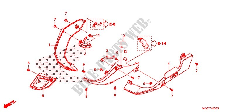 UNDER COWL for Honda CB 500 X ABS 2014