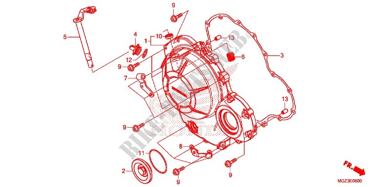RIGHT CRANKCASE COVER for Honda CBR 500 R 2013