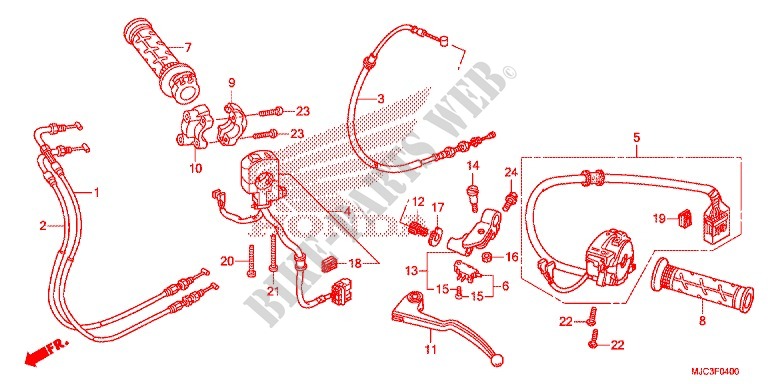LEVER   SWITCH   CABLE (1) for Honda CBR 600 RR ABS REPSOL 2013