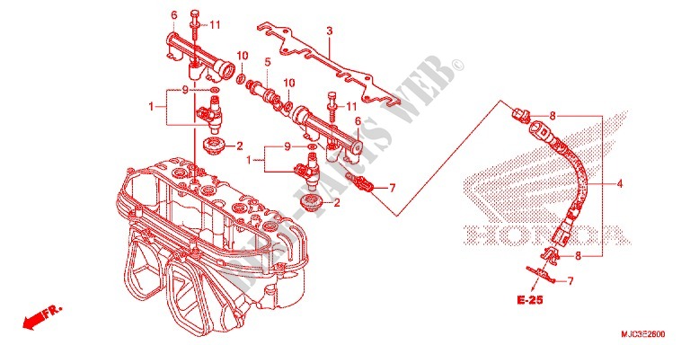 FUEL INJECTOR for Honda CBR 600 RR BLACK 2013