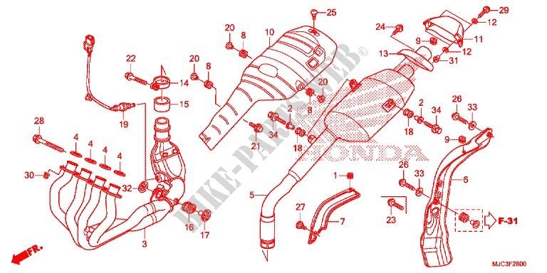EXHAUST MUFFLER (2) for Honda CBR 600 RR ABS HRC 2013