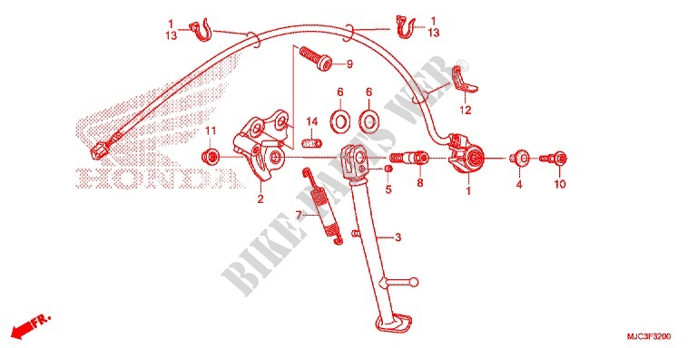 MAIN STAND   BRAKE PEDAL for Honda CBR 600 RR ABS HRC 2013