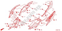 REAR COWL (AFP110MCSB/C/D/AFP110KCSB) for Honda WAVE DASH 110 S, Electric start, rear brake drum 2012