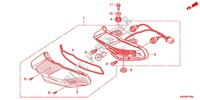 TAILLIGHTS (AFP110MCSB/C/D/AFP110KCSB) for Honda WAVE DASH 110 S, Electric start, rear brake drum 2011