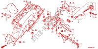 REAR FENDER (AFP110MCSE/AFP110MCRE) for Honda WAVE DASH 110 S, Electric start, rear brake drum 2013