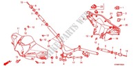 HANDLEBAR   COWL (3) for Honda WAVE 125 X, Casted wheels, Electric start 2012