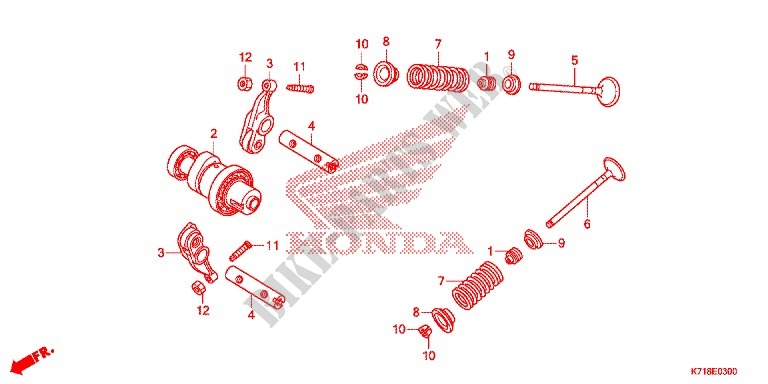 CYLINDER   HEAD for Honda WAVE 110 ALPHA, front drum, spoked wheels 2016