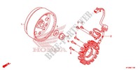 ALTERNATOR (AFS125MSD/MCSD,E/MCRD,E) for Honda FUTURE 125 Casted wheels, Rear brake disk 2012