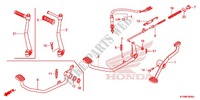 MAIN STAND   BRAKE PEDAL for Honda FUTURE 125 Casted wheels, Rear brake disk 2012