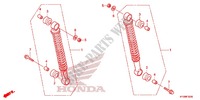 REAR SHOCK ABSORBER (2) for Honda FUTURE 125 Casted wheels, Rear brake disk 2012