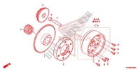 STARTER MOTOR CLUTCH for Honda FUTURE 125 Casted wheels, Rear brake disk 2012