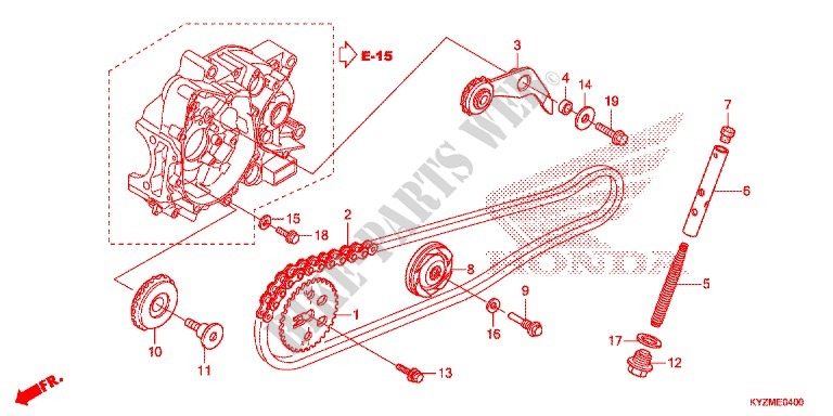 CAM CHAIN   TENSIONER for Honda FUTURE 125 Casted wheels, Rear brake disk 2014