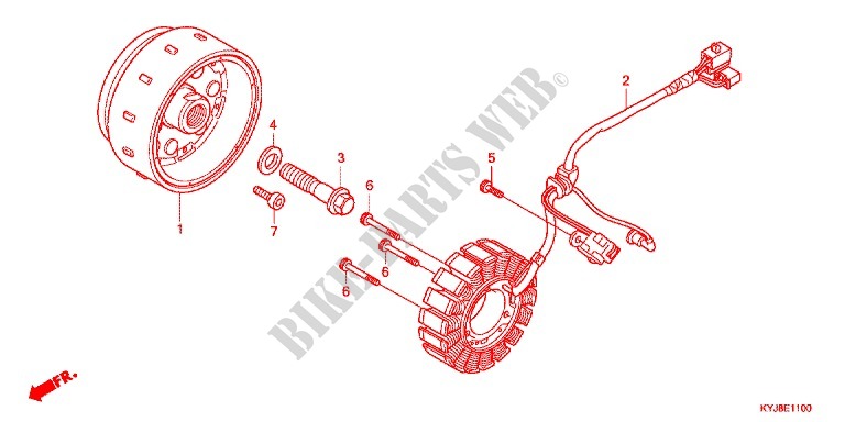 LEFT CRANKCASE COVER   ALTERNATOR (2) for Honda CBR 250 R ABS REPSOL 2013