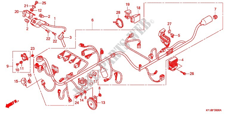 WIRE HARNESS (CBR250R) for Honda CBR 250 R 2011