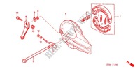 REAR BRAKE PANEL   SHOES (2) for Honda EX5 DREAM 100, Kick start 2011