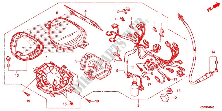 METER (NBC110KD/MD) for Honda EX5 110 Kick start, carburetor 2013