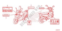 CAUTION LABEL (1) for Honda SPACY 110 2012