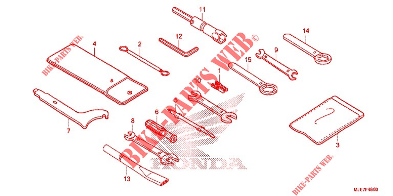 TOOLS   BATTERY BOX for Honda CBR 650 F RED 2018