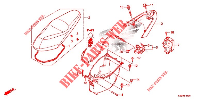 LUGGAGE BOX for Honda VARIO 150 REPSOL 2018