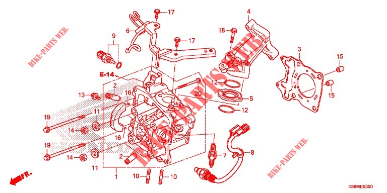 CYLINDER HEAD COVER for Honda VARIO 150 2018