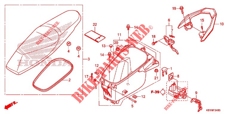 LUGGAGE BOX for Honda BEAT 110 2020