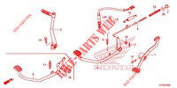 PEDAL for Honda WAVE 125, Front disk, Rear brake disk 2018 2020