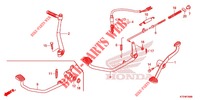 PEDAL for Honda WAVE 125, Front disk, Rear brake drum 2019